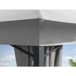 INTENT24.FR Tonnelle De Jardin 3x3 M Env. Env. 180g/m² Pavillon Avec Bâche De Toit Imperméable Tente De Jardin Avec 4 Bâches De Côté Gris Clair Tente De Réception Env. 6x6 Cm Profil - Gris 10 INTENT24.FR Tonnelle De Jardin 3x3 M Env. Env. 180g/m² Pavillon Avec Bâche De Toit Imperméable Tente De Jardin Avec 4 Bâches De Côté Gris Clair Tente De Réception Env. 6x6 Cm Profil - Gris -Tente de réception Soldes 15929341 4