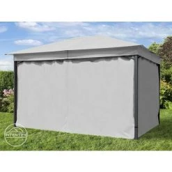 INTENT24.FR Tonnelle De Jardin 3x4 M Env. Env. 180g/m² Pavillon Avec Bâche De Toit Imperméable Tente De Jardin Avec 4 Bâches De Côté Gris Clair Tente De Réception Env. 6x6 Cm Profil - Gris 9 INTENT24.FR Tonnelle De Jardin 3x4 M Env. Env. 180g/m² Pavillon Avec Bâche De Toit Imperméable Tente De Jardin Avec 4 Bâches De Côté Gris Clair Tente De Réception Env. 6x6 Cm Profil - Gris -Tente de réception Soldes 15929342 3