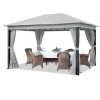 INTENT24.FR Pavillon De Jardin 3x4 M ALU Premium Env. 220g/m² Bâche Imperméable Tonnelle 4 Côtés Tente De Jardin Gris Clair Env. 9x9 Cm Profil - Gris 1 INTENT24.FR Pavillon De Jardin 3x4 M ALU Premium Env. 220g/m² Bâche Imperméable Tonnelle 4 Côtés Tente De Jardin Gris Clair Env. 9x9 Cm Profil - Gris -Tente de réception Soldes 15929346 1