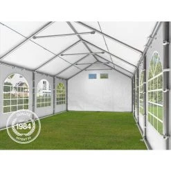 INTENT24.FR Tente De Réception 4x8 M Tente De Jardin Blanc Bâche PE Env. 300 G/m² Imperméable Résistante Aux UV Avec Cadre De Sol - Blanc 10 INTENT24.FR Tente De Réception 4x8 M Tente De Jardin Blanc Bâche PE Env. 300 G/m² Imperméable Résistante Aux UV Avec Cadre De Sol - Blanc -Tente de réception Soldes 15929580 4