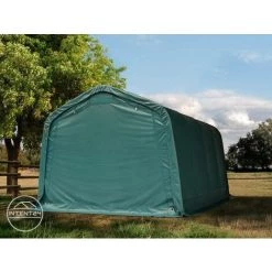 INTENT24.FR Abri Tunnel Robuste 3,3x4,8 M étanche Bâche PVC Env. 550g/m², Vert - Vert -Tente de réception Soldes 15929584 4