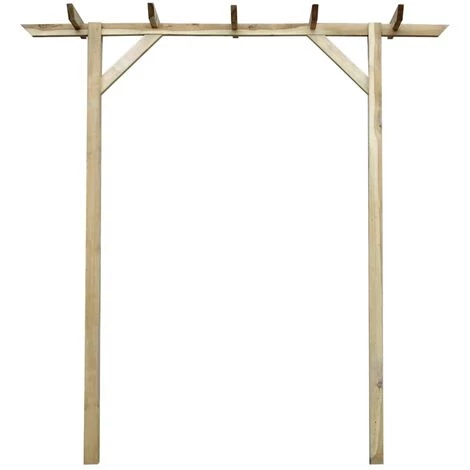 VidaXL Pergola De Jardin 200 X 40 X 205 Cm Bois - Brun 4 VidaXL Pergola De Jardin 200 X 40 X 205 Cm Bois - Brun - Image 2