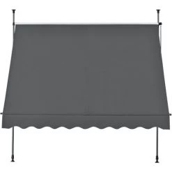 Store Banne Manuel Auvent Téléscopique 300 X 120 X 200-300 Cm Gris [pro.tec] -Tente de réception Soldes 16436431 4