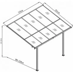 Pergola Gardiun Elliot - 8 M² 313x254x220/260 Cm Aluminium Et Polycarbonate -Tente de réception Soldes 16608853 5