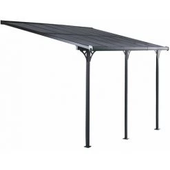 Pergola Gardiun Elliot - 15 M² 495x300x225/270 Cm Aluminium Et Polycarbonate