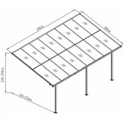 Pergola Gardiun Elliot - 15 M² 495x300x225/270 Cm Aluminium Et Polycarbonate 10 Pergola Gardiun Elliot - 15 M² 495x300x225/270 Cm Aluminium Et Polycarbonate -Tente de réception Soldes 16608868 4