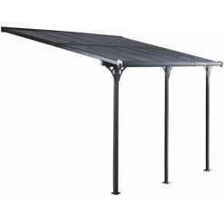 Pergola Gardiun Elliot - 18,8 M² 619x305x227/272 Cm Aluminium Et Polycarbonate