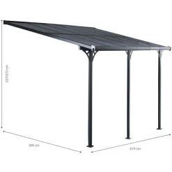 Pergola Gardiun Elliot - 18,8 M² 619x305x227/272 Cm Aluminium Et Polycarbonate -Tente de réception Soldes 16608872 5