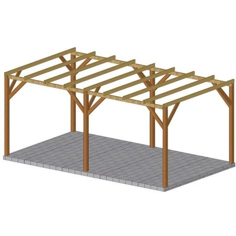 WMU Pergola Bois |15m² - 3 X 5| Autoportée - Origine FR - Pergola Avec La Visserie Acier Zingué 4 WMU Pergola Bois |15m² - 3 X 5| Autoportée - Origine FR - Pergola Avec La Visserie Acier Zingué - Image 2