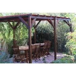 WMU Pergola Bois |15m² - 3 X 5| Autoportée - Origine FR - Pergola Avec La Visserie Acier Zingué 8 WMU Pergola Bois |15m² - 3 X 5| Autoportée - Origine FR - Pergola Avec La Visserie Acier Zingué -Tente de réception Soldes 16756069 3