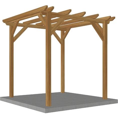 WMU Pergola En Bois Massif | 2.3 X 2.3 M 3 WMU Pergola En Bois Massif | 2.3 X 2.3 M