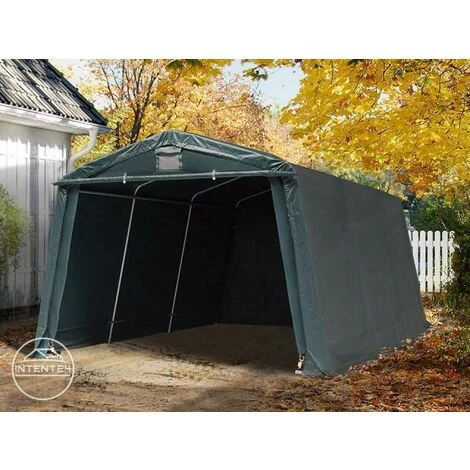 INTENT24.FR Abri/Tente Garage PREMIUM 3,3 X 4,8 M Pour Voiture Et Bateau - Toile PVC Env. 500g/m² Imperméable Vert Fonce - Vert 5 INTENT24.FR Abri/Tente Garage PREMIUM 3,3 X 4,8 M Pour Voiture Et Bateau - Toile PVC Env. 500g/m² Imperméable Vert Fonce - Vert - Image 3