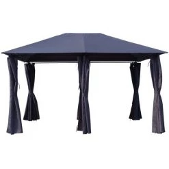HABITAT ET JARDIN Tonnelle-Pergola "Rosita" Gris En Polyester - 4 X 3 X 2.6 M