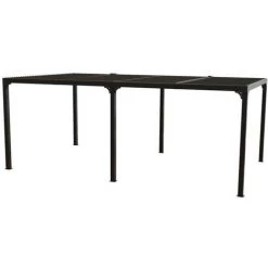 Habrita Pergola Bioclimatique En Aluminium Xxl - 21,52 M2 - Toit En Lames Mobiles - Gris Anthracite