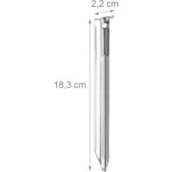 Relaxdays Piquets De Fixation Au Sol, Sardines, Lot De 20, Avec Trous, Camping, 18 Cm De Long, Tente, Acier, Argenté -Tente de réception Soldes 18117924 5