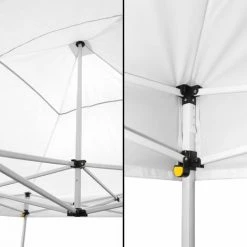 SKY LANTERN Tonnelle De Jardin Pliable 3x3 M 520D (320g/m2) - Qualité Professionnelle -Tonnelle Barnum Pliant - Tente Pagode Pliable Imperméable Idéale Pour Reception En Exterieur - Blanc -Tente de réception Soldes 18121799 3