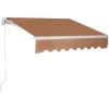 COSTWAY Store Banne Auvent De Terrasse Rétractable Manuel De 2,5 M X 2 M Cadre En Aluminium Et Manivelle Beige 2 COSTWAY Store Banne Auvent De Terrasse Rétractable Manuel De 2,5 M X 2 M Cadre En Aluminium Et Manivelle Beige -Tente de réception Soldes 18154318 1