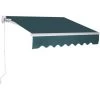 COSTWAY Store Banne Rétractable 3 X 2,5M Avec Tissu Résistant Aux UV Et à L'Eau, Cadre En Aluminium Pour Terrasse,Balcon Vert -Tente de réception Soldes 18154322 1