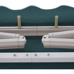 COSTWAY Store Banne Rétractable 3 X 2,5M Avec Tissu Résistant Aux UV Et à L'Eau, Cadre En Aluminium Pour Terrasse,Balcon Vert -Tente de réception Soldes 18154322 4