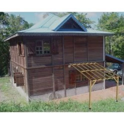 JARDINATOIRE Toit De Terrasse |3x3| - Pente 30% - Bois Massif - Durable |+ Vis -Tente de réception Soldes 18177248 3