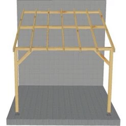 JARDINATOIRE Toit De Terrasse |3x3| - Pente 30% - Bois Massif - Durable |+ Vis -Tente de réception Soldes 18177248 4