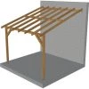 JARDINATOIRE Toit De Terrasse |3x3| - Pente 30% - Bois Massif Traité CL3 Marron - Durable |Sans La Visserie Et Sans Les Pieds De Poteaux