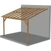 JARDINATOIRE Toit De Terrasse |4x3| - Pente 30% - Bois Massif Traité CL3 Marron - Durable |+ Vis