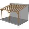JARDINATOIRE Toit De Terrasse |5x3| - Pente 30% - Bois Massif Traité CL3 Marron - Durable |Sans La Visserie Et Sans Les Pieds De Poteaux