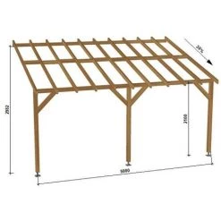 JARDINATOIRE Toit De Terrasse |5x3| - Pente 30% - Bois Massif Traité CL3 Marron - Durable |Sans La Visserie Et Sans Les Pieds De Poteaux 10 JARDINATOIRE Toit De Terrasse |5x3| - Pente 30% - Bois Massif Traité CL3 Marron - Durable |Sans La Visserie Et Sans Les Pieds De Poteaux -Tente de réception Soldes 18177274 4