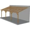 JARDINATOIRE Toit De Terrasse |7x3| - Pente 30% - Bois Massif Traité CL3 Marron - Durable |+ Vis -Tente de réception Soldes 18177281 1