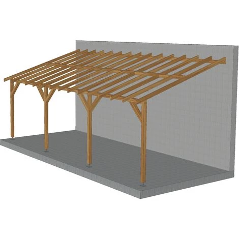 JARDINATOIRE Toit De Terrasse |7x3| - Pente 30% - Bois Massif Traité CL3 Marron - Durable |+ Vis 3 JARDINATOIRE Toit De Terrasse |7x3| - Pente 30% - Bois Massif Traité CL3 Marron - Durable |+ Vis