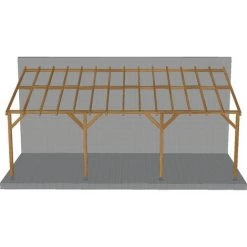 JARDINATOIRE Toit De Terrasse |7x3| - Pente 30% - Bois Massif Traité CL3 Marron - Durable |+ Vis 10 JARDINATOIRE Toit De Terrasse |7x3| - Pente 30% - Bois Massif Traité CL3 Marron - Durable |+ Vis -Tente de réception Soldes 18177281 4