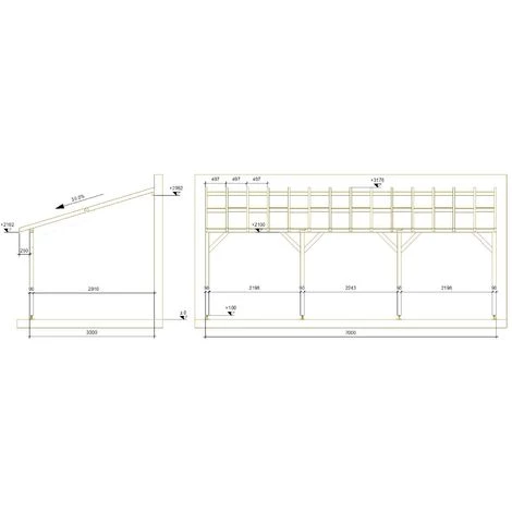 JARDINATOIRE Toit De Terrasse |7x3| - Pente 30% - Bois Massif Traité CL3 Marron - Durable |+ Vis 7 JARDINATOIRE Toit De Terrasse |7x3| - Pente 30% - Bois Massif Traité CL3 Marron - Durable |+ Vis - Image 5