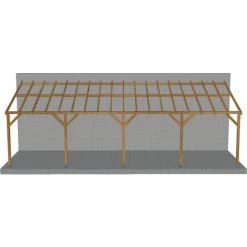 JARDINATOIRE Toit De Terrasse |9x3| - Pente 30% - Bois Massif Traité CL3 Marron - Durable |+ Vis -Tente de réception Soldes 18177287 4