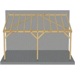 JARDINATOIRE Toit De Terrasse |5x3| - Tuilable Pente 30% - Bois Massif - Robuste |+ Vis -Tente de réception Soldes 18177296 4