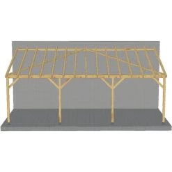 JARDINATOIRE Toit De Terrasse |7x3| - Tuilable Pente 30% - Bois Massif - Robuste |Sans La Visserie Et Sans Les Pieds De Poteaux -Tente de réception Soldes 18177301 4