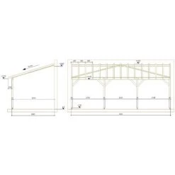 JARDINATOIRE Toit De Terrasse |7x3| - Tuilable Pente 30% - Bois Massif - Robuste |Sans La Visserie Et Sans Les Pieds De Poteaux -Tente de réception Soldes 18177301 5