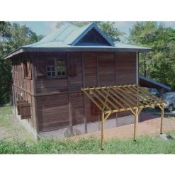 JARDINATOIRE Toit De Terrasse |5x3| - Tuilable Pente 30% - Bois Massif Traité CL3 Marron - Robuste |Sans La Visserie Et Sans Les Pieds De Poteaux -Tente de réception Soldes 18177316 3