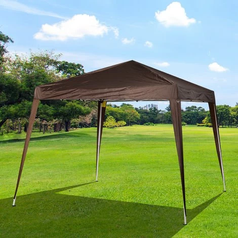Outsunny Tonnelle Barnum De Jardin Pop-up Pliant 3L X 3l X 2,4H M Acier Polyester Imperméabilisé Anti UV Avec Sac De Transport Chocolat 4 Outsunny Tonnelle Barnum De Jardin Pop-up Pliant 3L X 3l X 2,4H M Acier Polyester Imperméabilisé Anti UV Avec Sac De Transport Chocolat - Image 2
