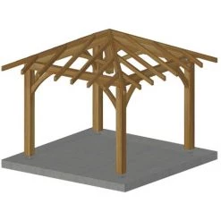 JARDINATOIRE Carbet Bois Massif |3x3| - Durable -Tente de réception Soldes 18376618 3