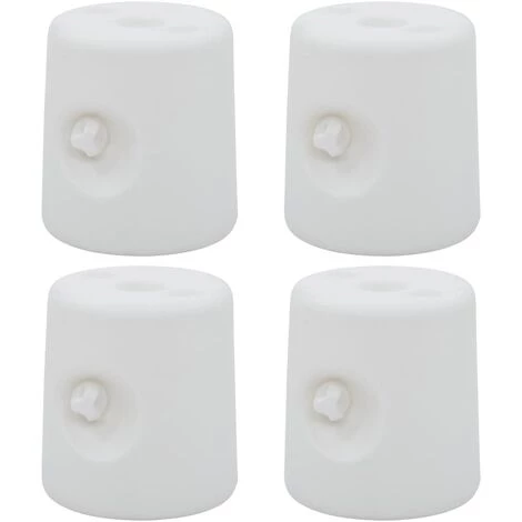 VidaXL Poids De Tonnelle 4 Pcs PE Blanc - Blanc 4 VidaXL Poids De Tonnelle 4 Pcs PE Blanc - Blanc – Image 2