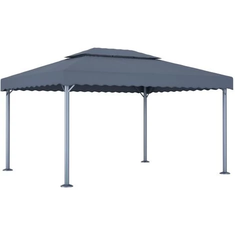 VidaXL Tonnelle 400x300 Cm Anthracite Aluminium - Anthracite 3 VidaXL Tonnelle 400x300 Cm Anthracite Aluminium - Anthracite