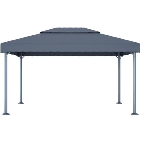 VidaXL Tonnelle 400x300 Cm Anthracite Aluminium - Anthracite 4 VidaXL Tonnelle 400x300 Cm Anthracite Aluminium - Anthracite - Image 2