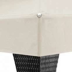 Deuba - Tonnelle De Jardin En Polyrotin 3x3 M - Pavillon Tente De Réception Pergola - Couleur Crème - Jardin Terrasse -Tente de réception Soldes 18473971 5