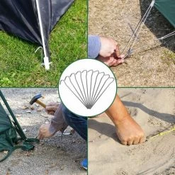 GARDEBRUK Piquets De Fixation Tente - Lot Au Choix 50/100/150/200 - Acier Ø3,5mm - Sardine Piquet Terre Tente Jardin 50 Pegs (en) -Tente de réception Soldes 18475172 4