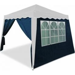 Deuba Tonnelle Capri 3x3 m Pliable Tente De Réception OU 2x Parois Latérales Sans Tonnelle Jardin Terrasse Extérieur 2x Paroi Bleue (sans Tonnelle) 9 Deuba Tonnelle Capri 3x3 m Pliable Tente De Réception OU 2x Parois Latérales Sans Tonnelle Jardin Terrasse Extérieur 2x Paroi Bleue (sans Tonnelle) -Tente de réception Soldes 18475305 4