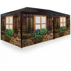 DEUBA Chapiteau De Fête Tente Réception Jardin Motif Chalet Oktoberfest 6x3m