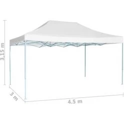 VidaXL Tente De Réception Pliable 3x4,5 M Blanc - Blanc -Tente de réception Soldes 18801301 5