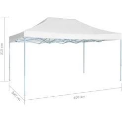 VidaXL Tente De Réception Pliable Professionnelle 3x4 M Acier Blanc - Blanc -Tente de réception Soldes 18801421 5