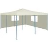 VidaXL Belvédère Pliable Crème 5x5 M 2 Parois - Crème -Tente de réception Soldes 18801453 1